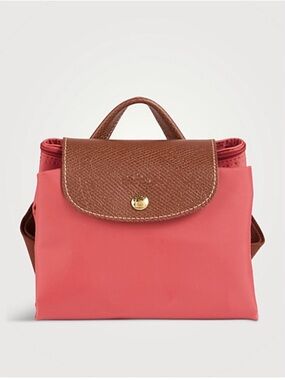 Longchamp Pink Le Pilage small backpack